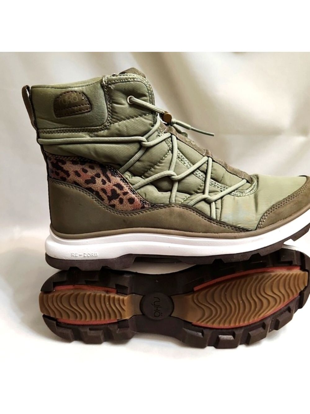 Ryka Water Repellent Bungee Brae Exotic Lace-up Animal Print boots (w size 7.5) - Picture 7 of 16